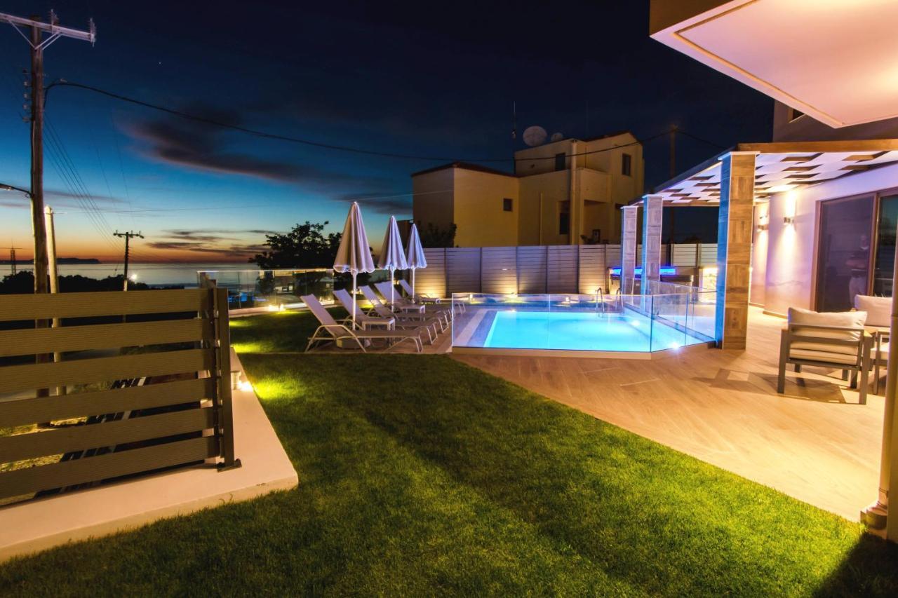 Villa Anthi, A Modern Villa With Salted Water Pool,Hot Tub & Bbq! Rethimno Eksteriør billede